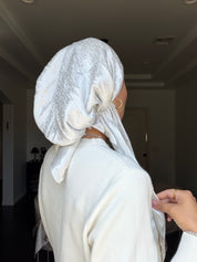 Marble White Pre-Tied Adjustable