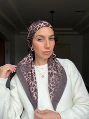 Pink Leopard Light Cotton Square