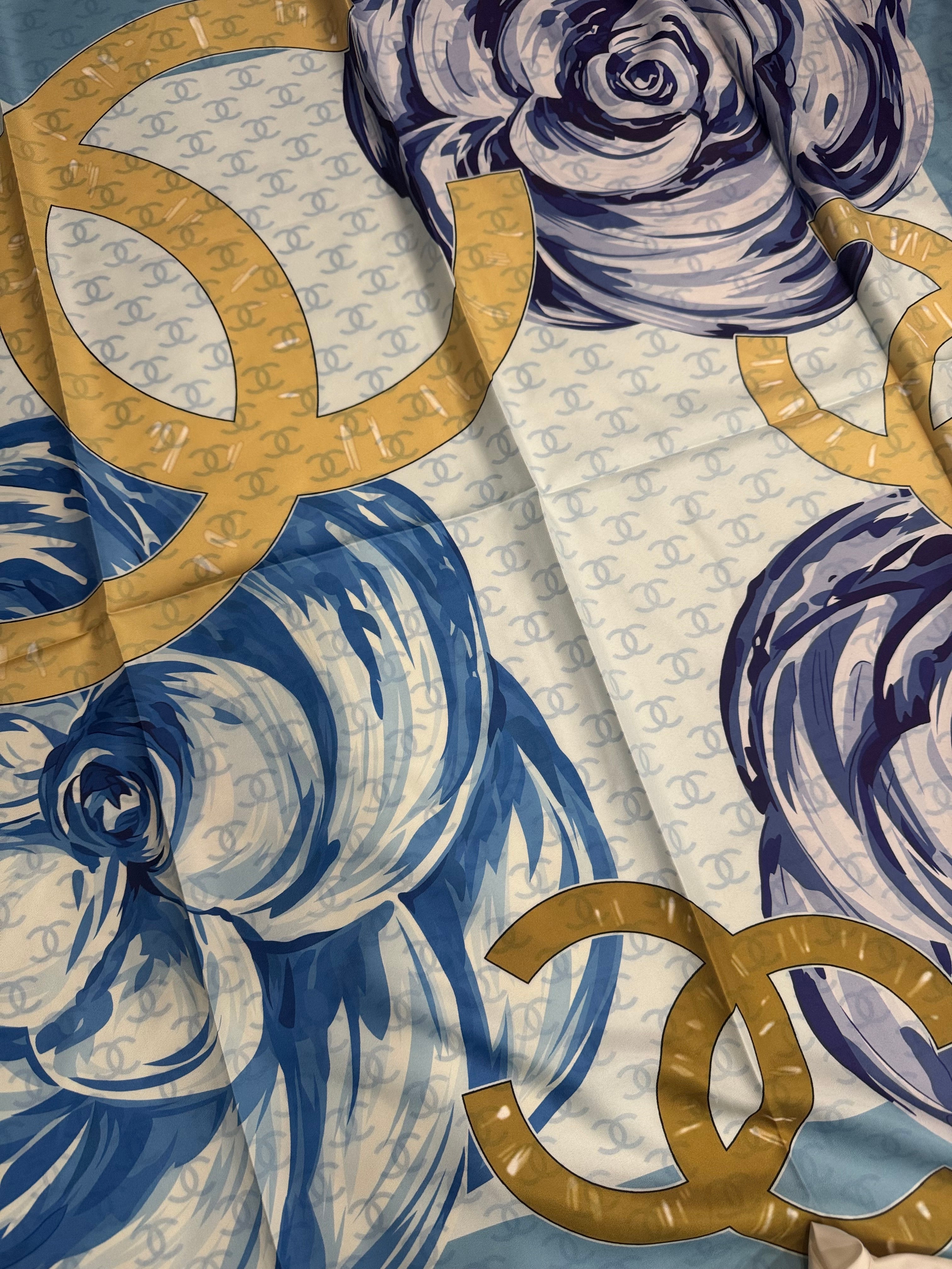 Blue Silk Square Inspired By Chanl