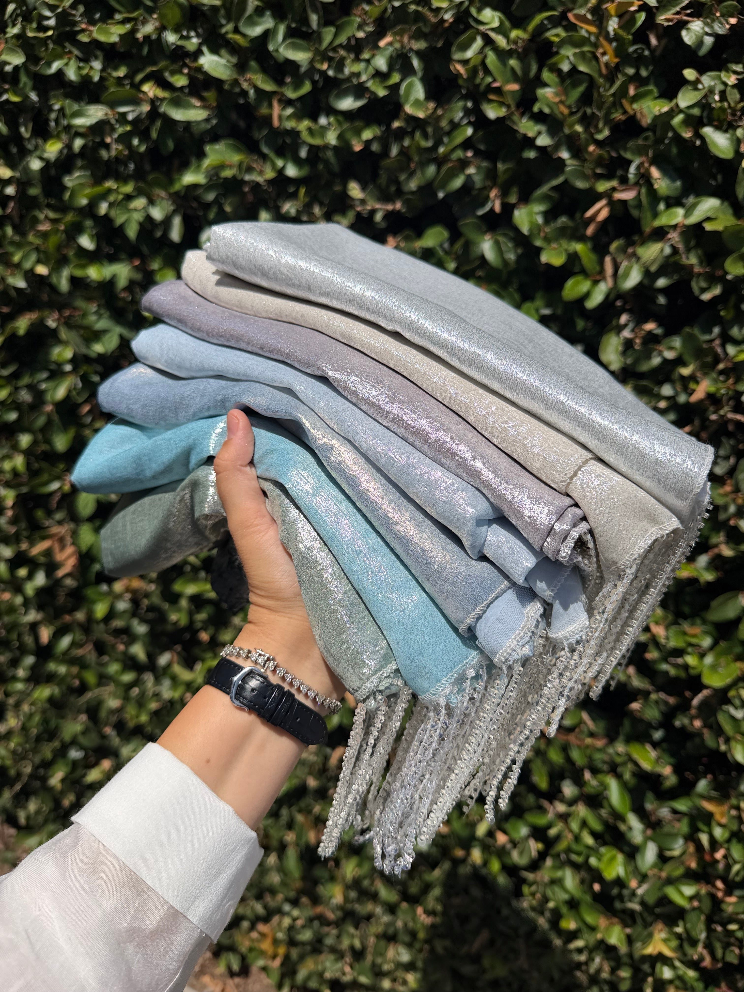 Refined XL Square SILVER Fringes  (9 colors)