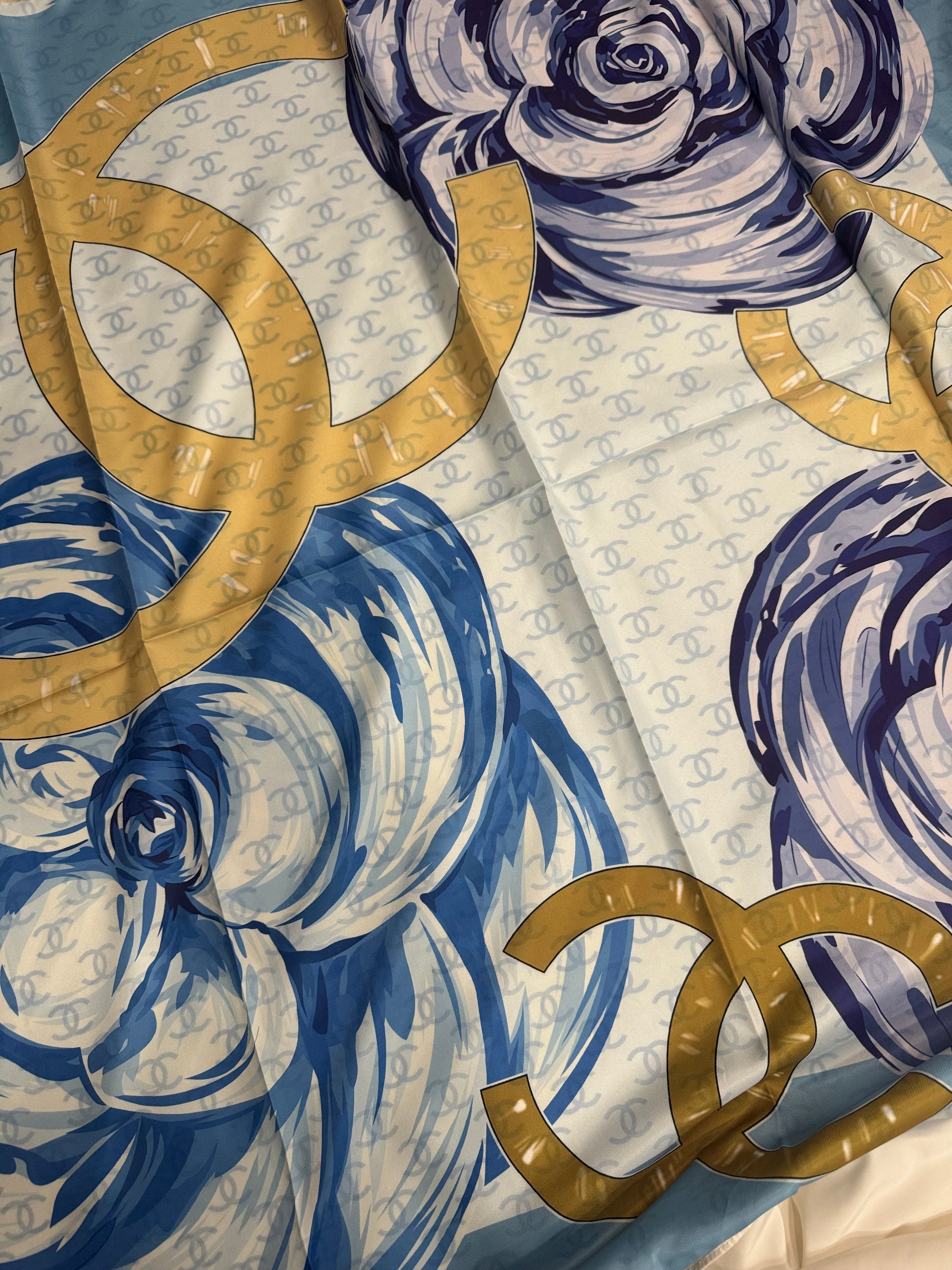 Blue Silk Square Inspired By Chanl