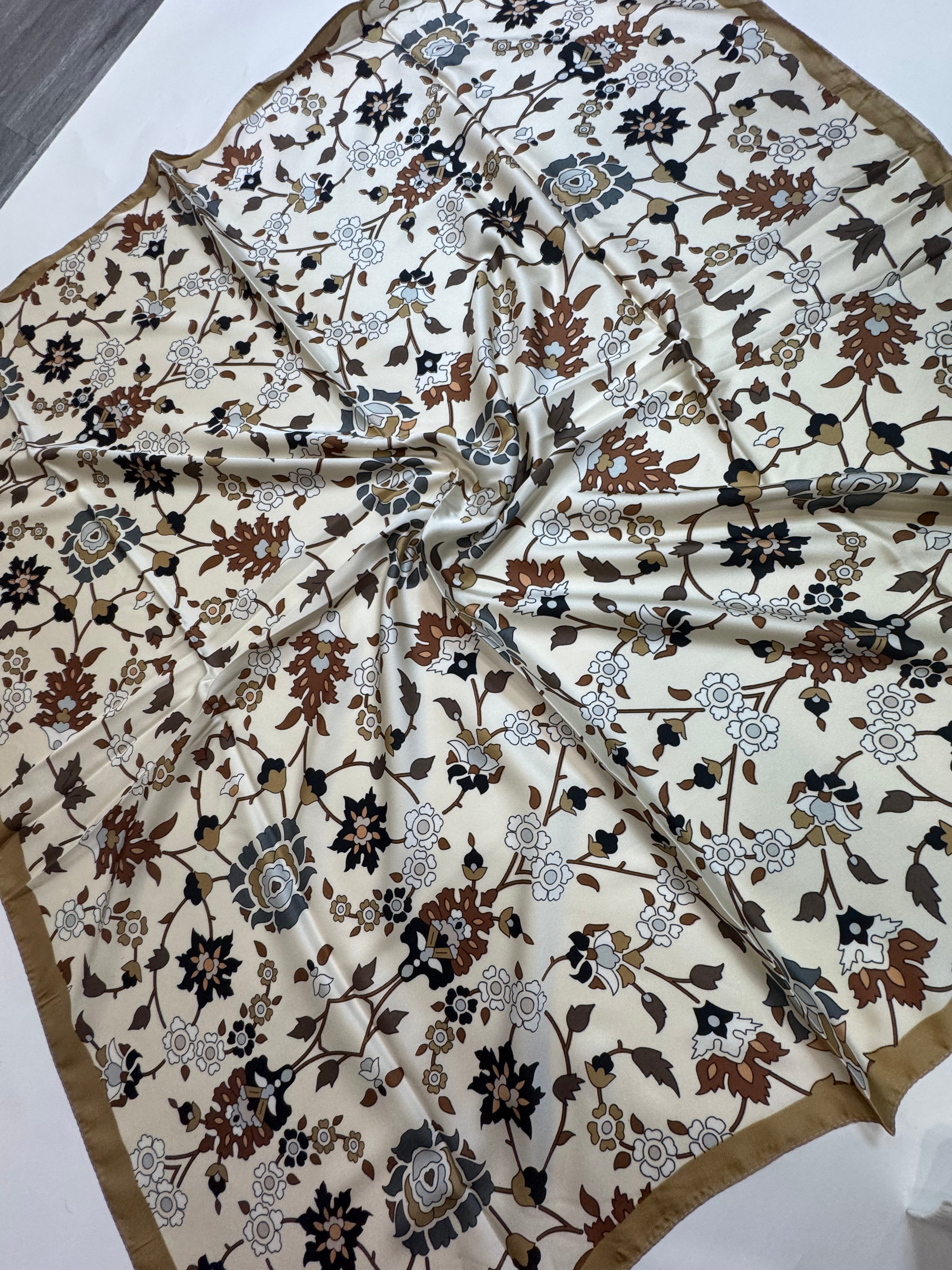 Botanical Flower Satin Square ( 13 colors )