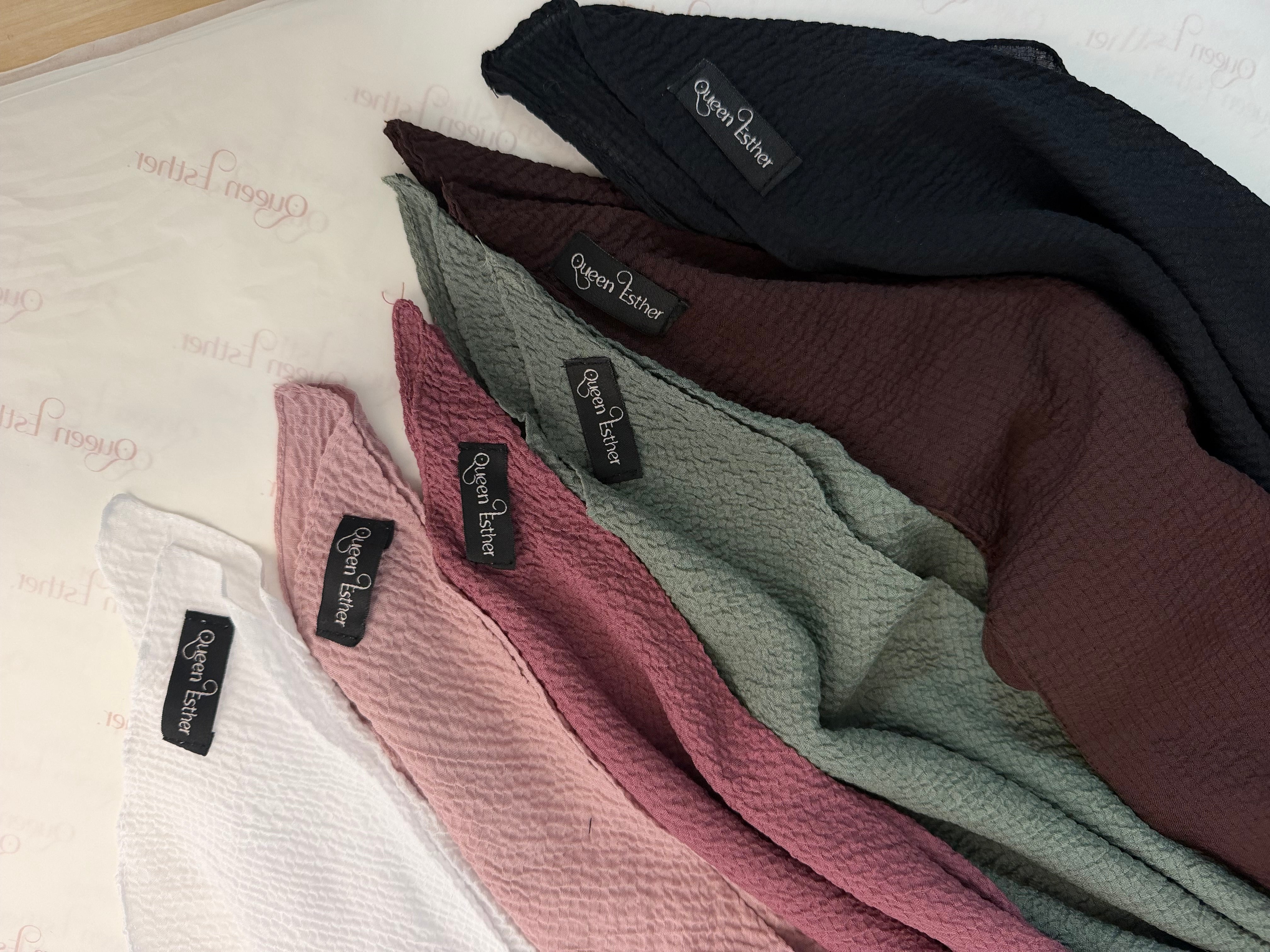 Crinkle Solid Pre Tied Adjustable (6 colors)
