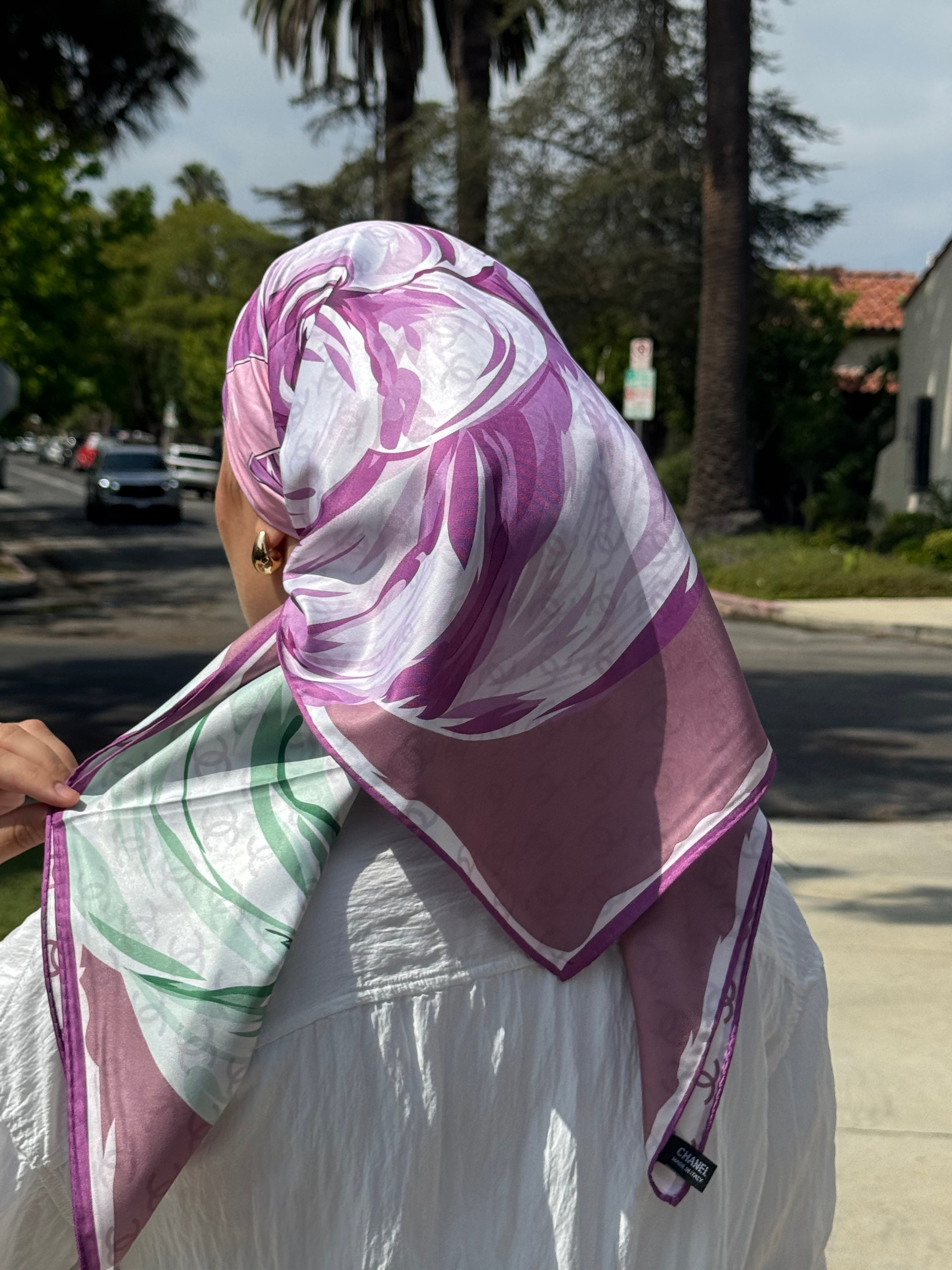 Pink Silk Square Inspired By Chanl