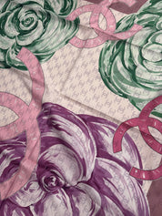 Pink Silk Square Inspired By Chanl