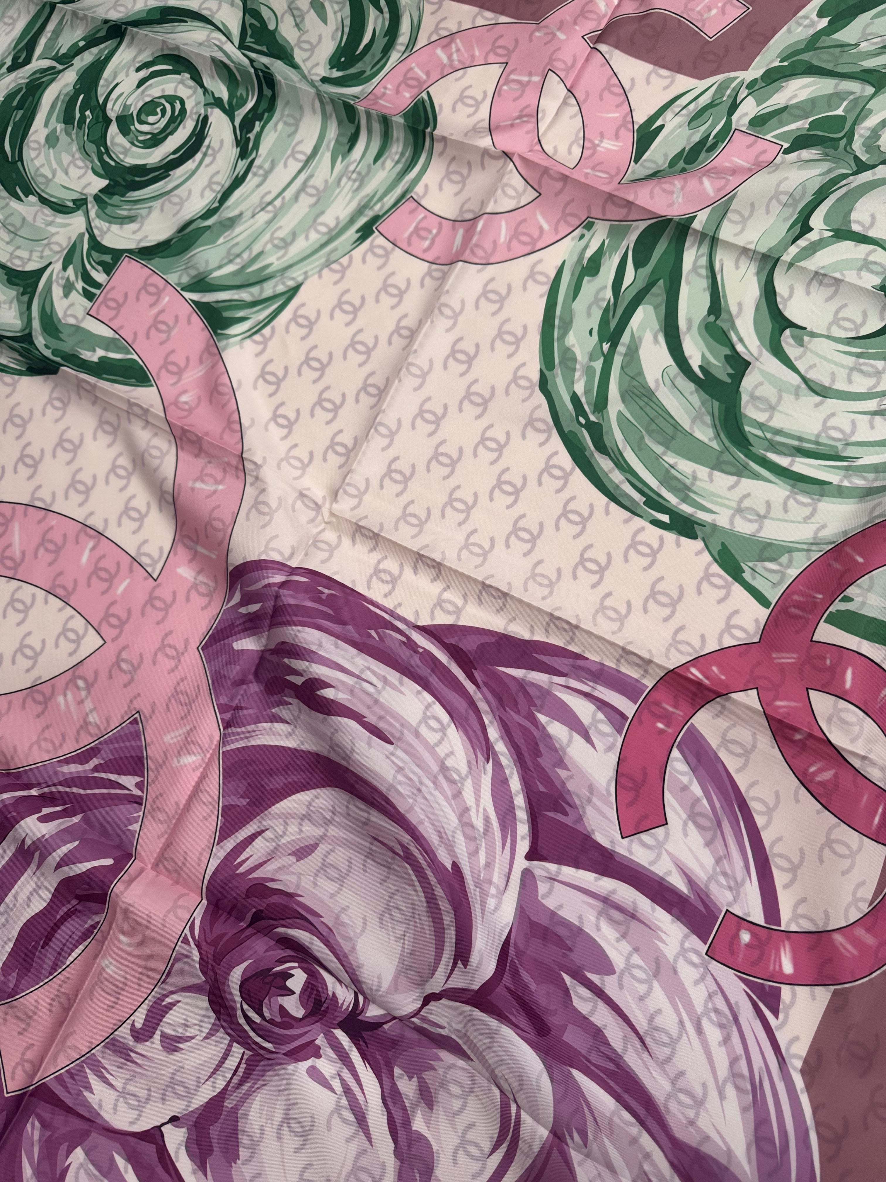 Pink Silk Square Inspired By Chanl