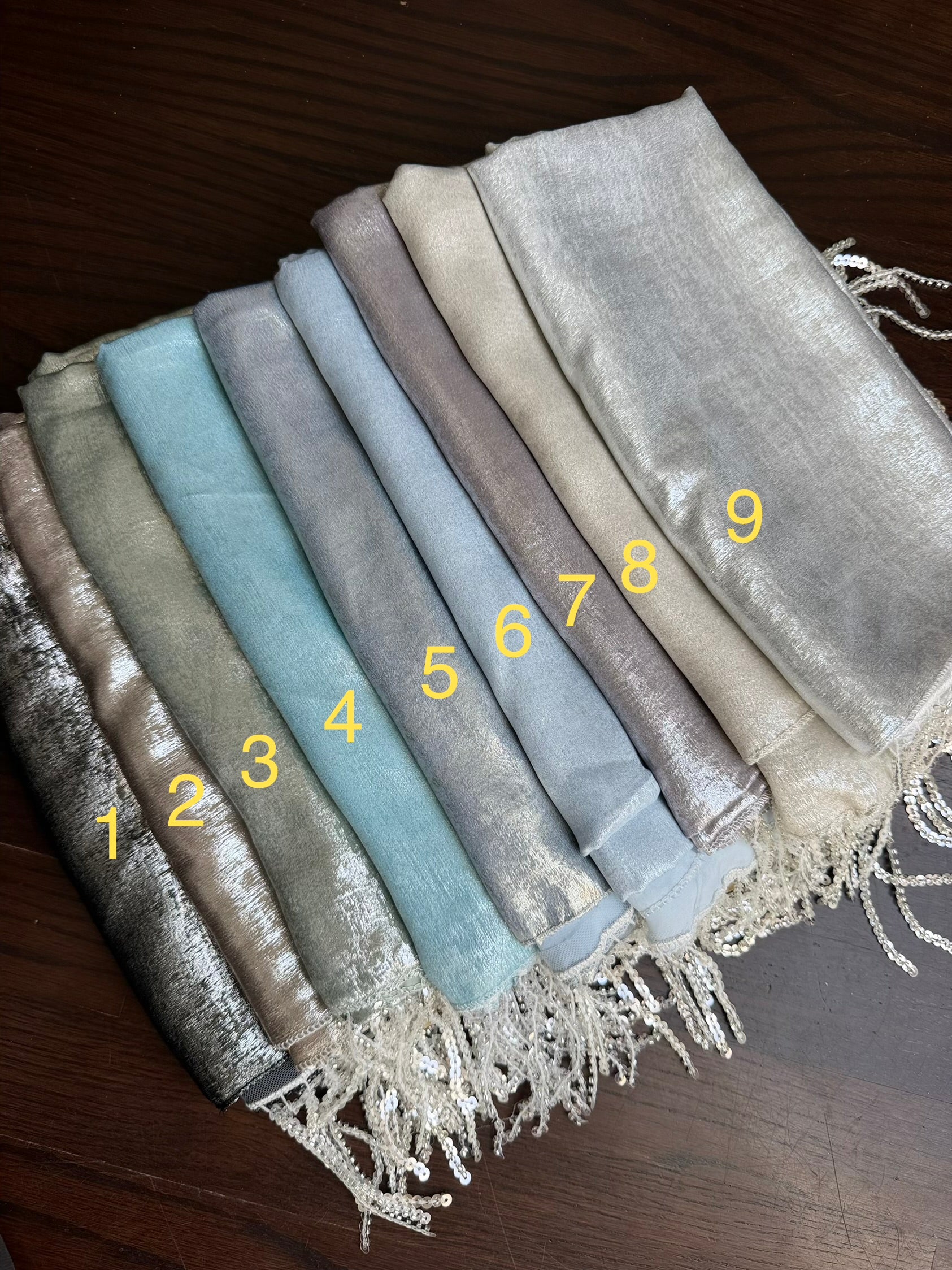 Refined XL Square SILVER Fringes  (9 colors)