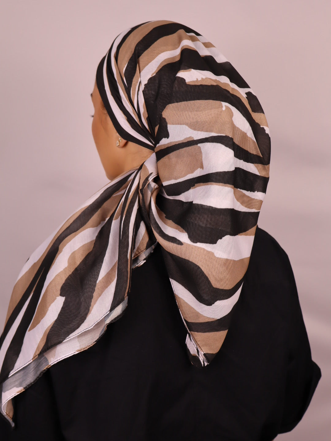 Natural -  Zebra Light Weight Cotton Square