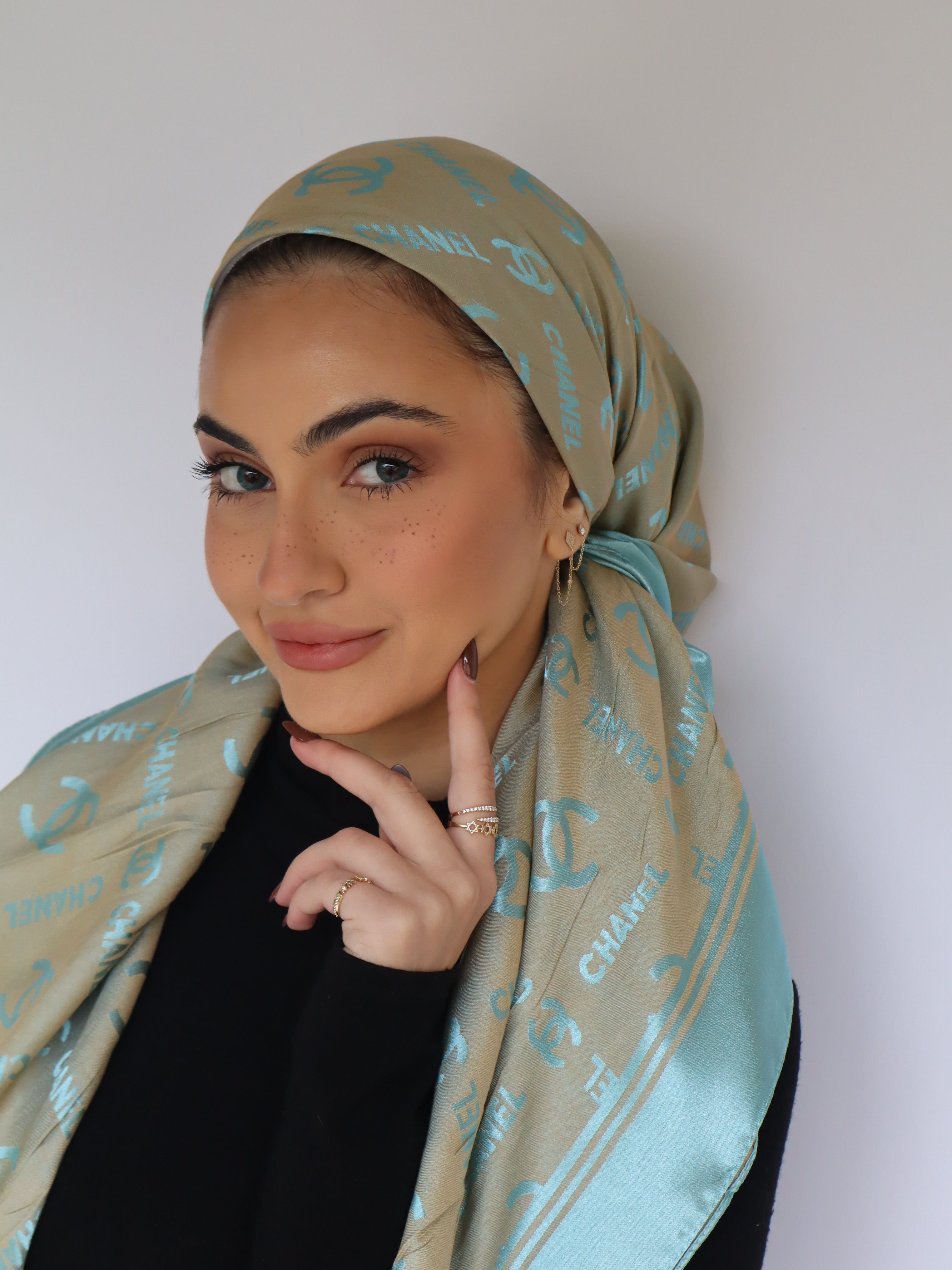 Mixed Satin Cotton Square Inspired By Chanl ( 11 Colors)