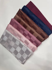 Checkers Cotton & Satin Square (11 Colors)