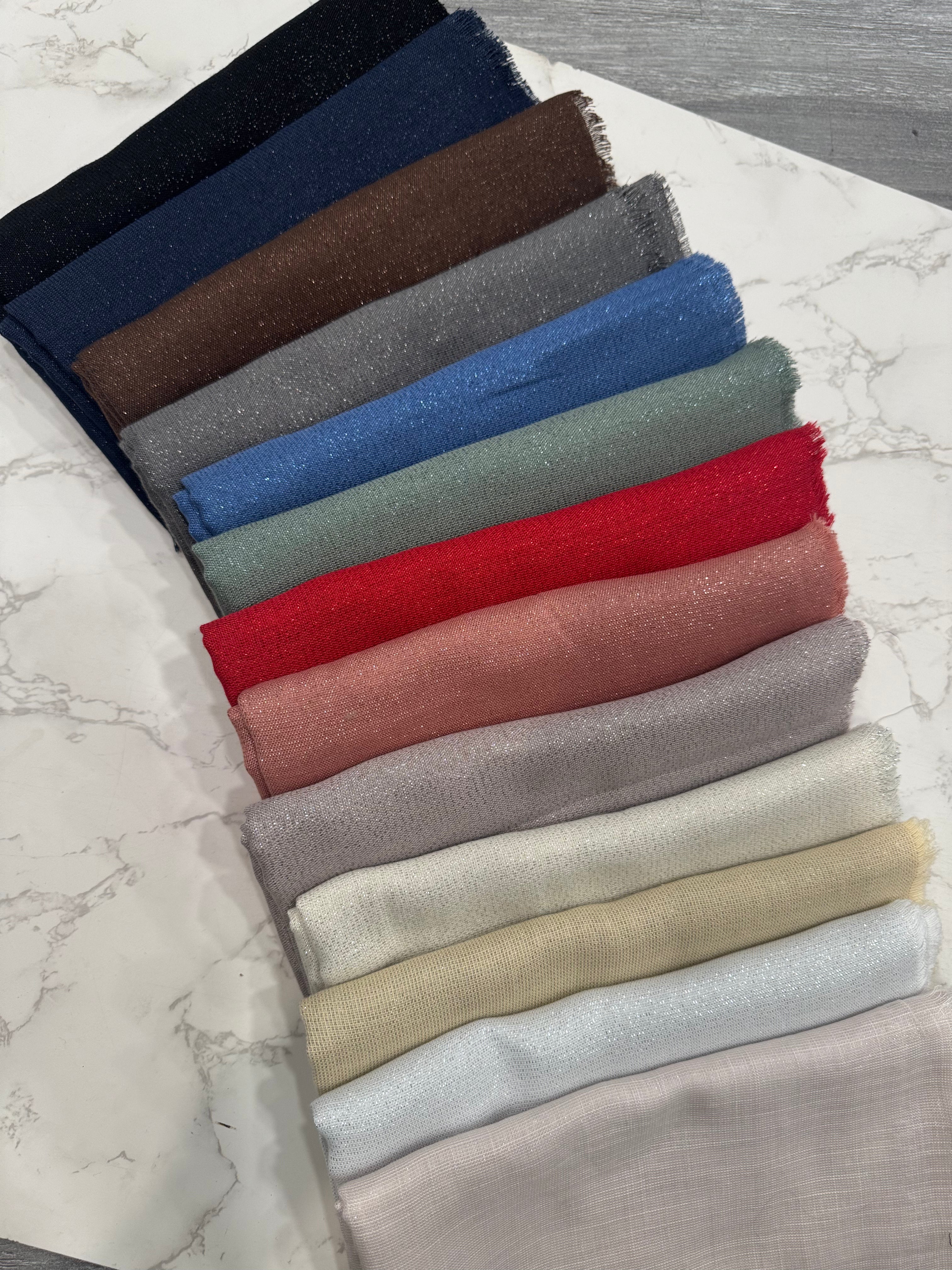 Shimmer Cotton Square ( 13 colors)