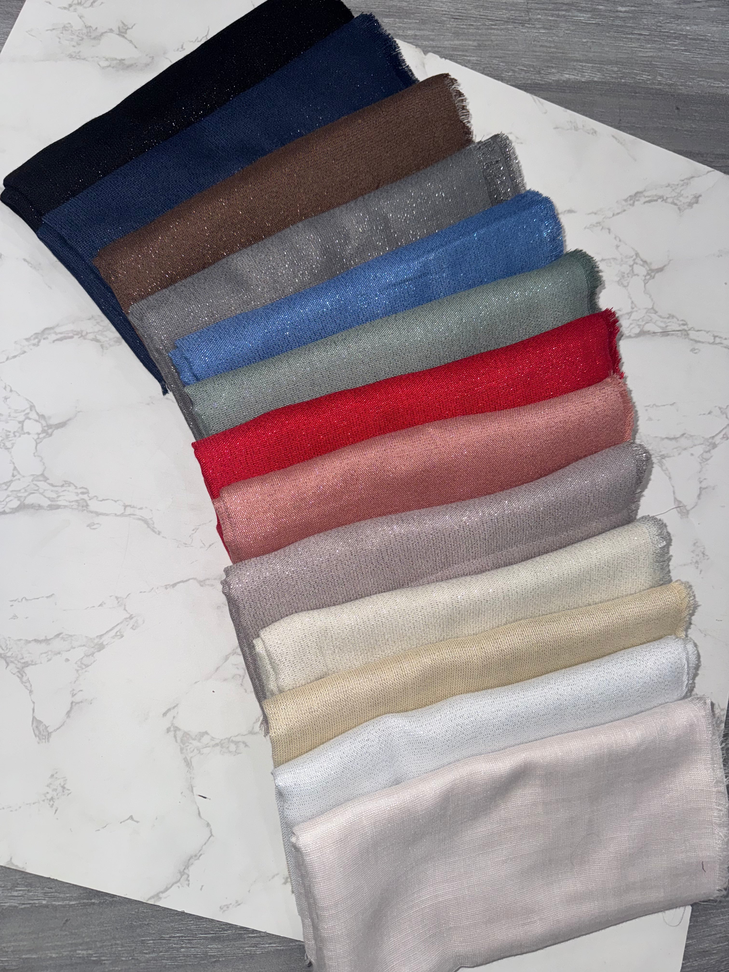 Shimmer Cotton Square ( 13 colors)